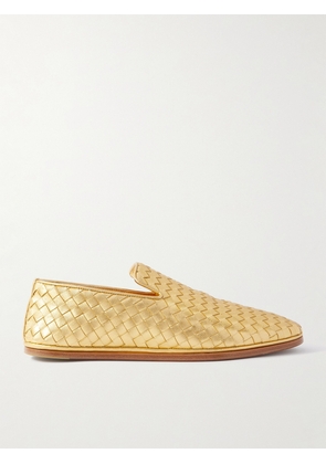 Bottega Veneta - Sunday Intrecciato Metallic Leather Loafers - Gold - EU 37,EU 38,EU 39