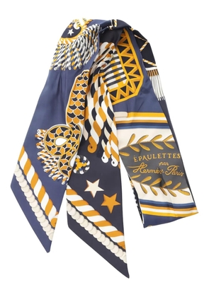 Hermès Pre-Owned 2000s Epaulettes de Gala ribbon scarf - Blue