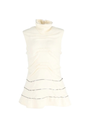 JW Anderson ruched zipper sleeveless top - White