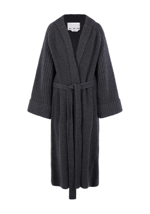 SA SU PHI hooded belted cardigan - Grey