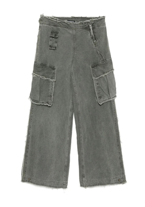 Ground Zero frayed cargo trousers - Green