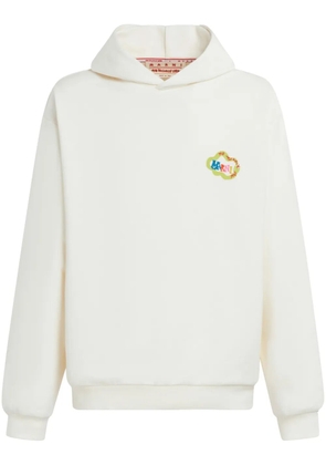 Marni logo-print hoodie - White