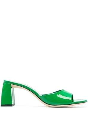 BY FAR Romy 55 patent leather sandals - Green