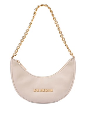 Love Moschino logo-lettering shoulder bag - White
