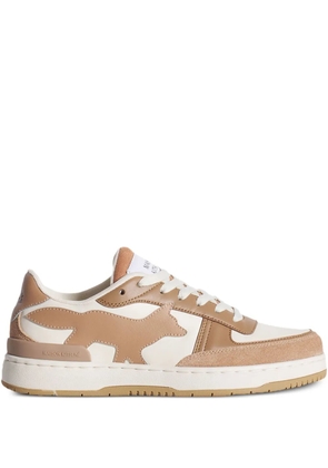 Maison Kitsuné Chiru fox-appliqué lace-up sneakers - Neutrals