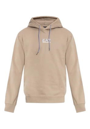 Ea7 Emporio Armani logo hoodie - Neutrals