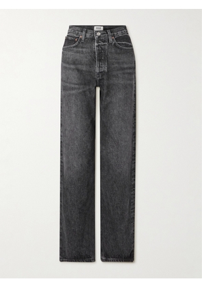 AGOLDE - Kelly Mid-rise Straight-leg Organic Jeans - Black - 23,24,25,26,27,28,29,30,31,32