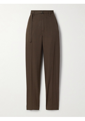 LEMAIRE - Belted Wool-twill Tapered Pants - Brown - FR 34,FR 36,FR 38,FR 40,FR 42,FR 44
