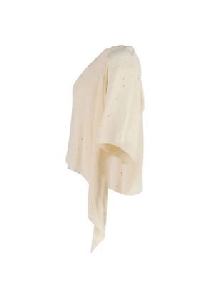 Celine Pre-Owned asymmetric draped top - Neutrals
