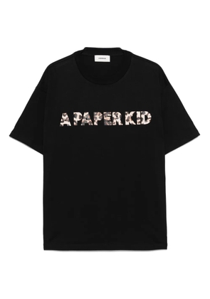 A Paper Kid logo-print T-shirt - Black