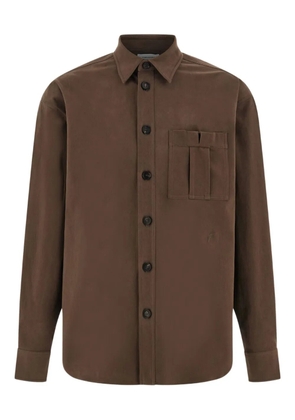 Ferragamo cotton shirt jacket - Brown