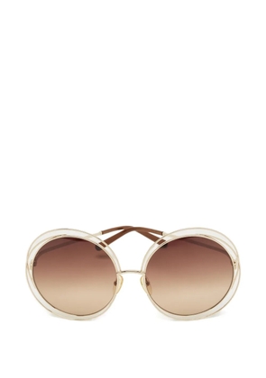 Chloé Pre-Owned Carlina round-frame sunglasses - Gold