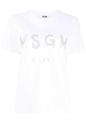 MSGM logo-print short-sleeve T-shirt - White