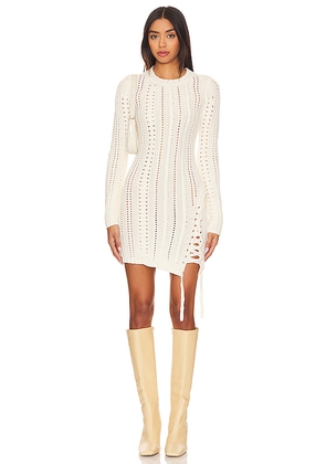 Camila Coelho Anira Cable Dress in Ivory. Size M. Also in S.
