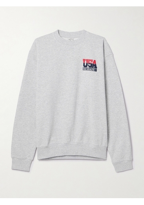 Sporty & Rich - + Adidas Originals Printed Cotton-blend Jersey Sweatshirt - Gray - x small,small,medium,large,x large