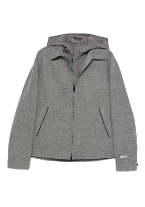 Canali hooded zip-up jacket - Grey