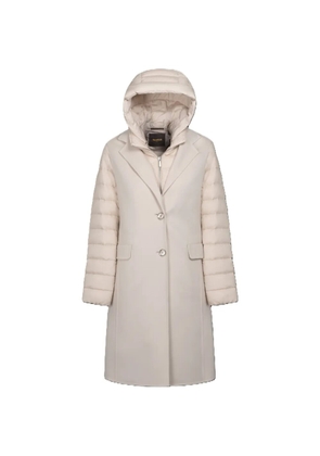 Moorer Jaya hooded coat - Neutrals
