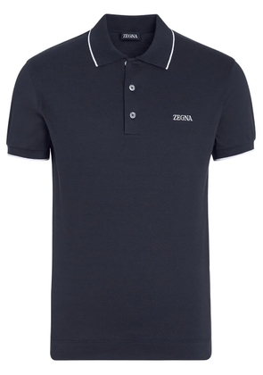 Zegna stretch-cotton polo shirt - Blue