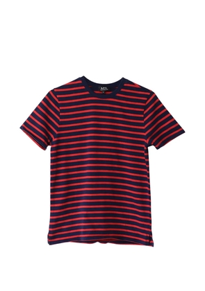 A.P.C. striped crew-neck T-shirt - Blue
