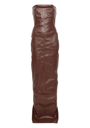 Rick Owens square-neck denim gown - Red