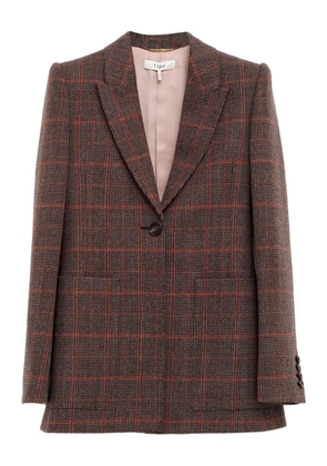 Chloé checked single-breasted blazer - Brown