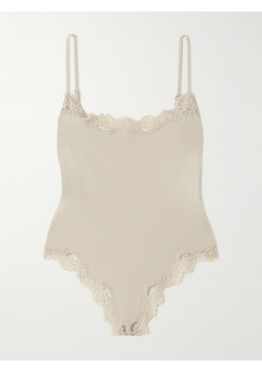 SKIMS - Fits Everybody Corded Lace Cami Thong Bodysuit - Stone - Gray - XXS,XS,S,M,L,XL,2XL,3XL,4XL