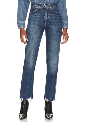 AGOLDE 90s Pinch Waist High Rise Straight Jeans in Denim-Medium. Size 23. Also in 31, 32, 33.