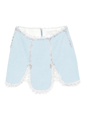 Loulou lace-embellished mini skirt - Blue