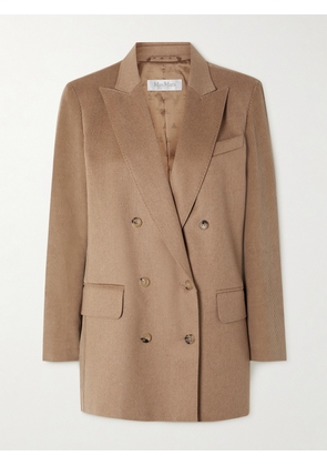 Max Mara - Potente Double-breasted Cotton-corduroy And Wool Blazer - Brown - UK 4,UK 6,UK 8,UK 10,UK 12,UK 14,UK 16,UK 18