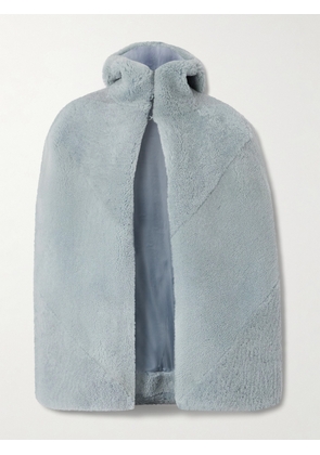 Rick Owens - Shearling Hooded Cape - Blue - IT38,IT40,IT42