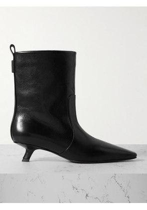 Brunello Cucinelli - Bead-embellished Leather Ankle Boots - Black - IT36,IT37,IT37.5,IT38,IT38.5,IT39,IT39.5,IT40,IT41