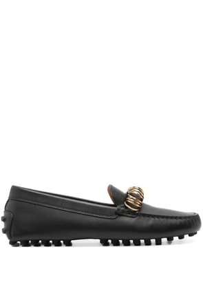 Tod's ring-embellished loafers - Black