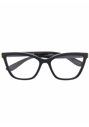 Dolce & Gabbana Eyewear logo cat-eye glasses - Black