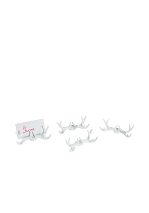 Chefanie Antler Placecard Holders Set in White.