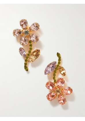 Jennifer Behr - Dorian Gold-plated Crystal Earrings - Multi - One size