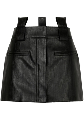 TOMBOY leather layered skirt - Black