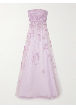Georges Hobeika - Embellished Tulle Gown - Purple - FR 34,FR 36,FR 38,FR 40,FR 42,FR 44