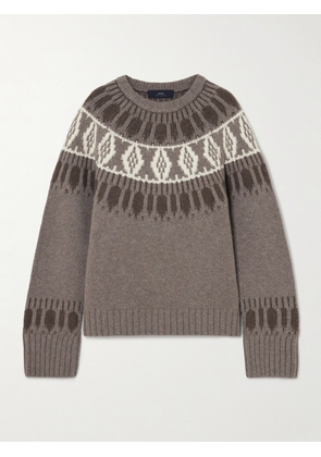 Arch4 - Jackson Fair Isle Cashmere Sweater - Brown - xx small,x small,small,medium,large,x large