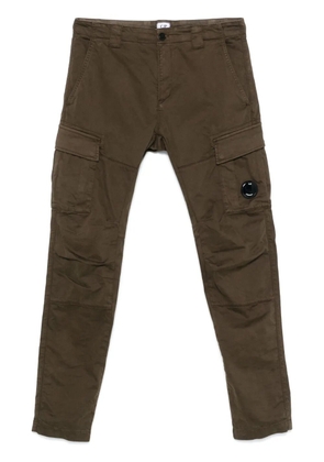 C.P. Company Lens-detail sateen cargo trousers - Green
