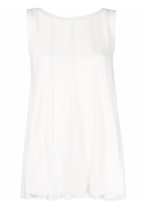 Malo ribbed-detail tank top - White