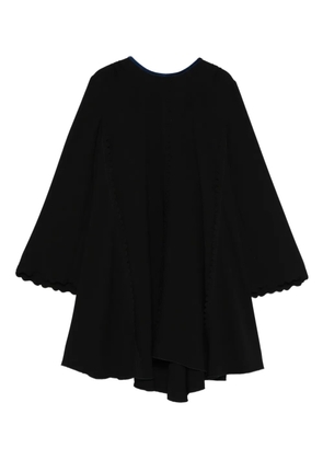 Forte Forte scallop-trimmed flared dress - Black