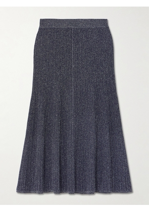 Joseph - Pleated Lurex Midi Skirt - Purple - x small,small,medium,large,x large