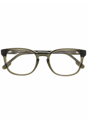 Kenzo round-frame logo-engraved glasses - Green
