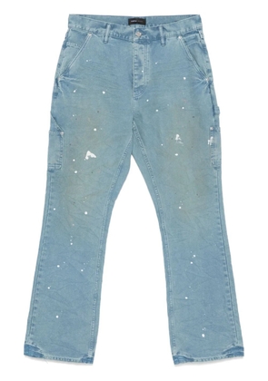 Purple Brand paint-splatter trousers - Blue