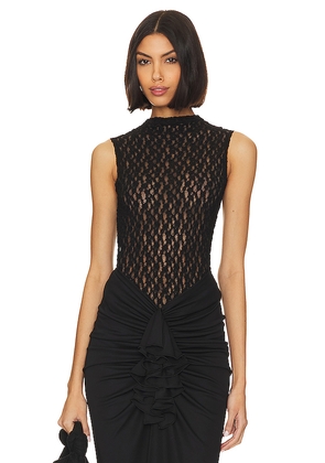 BUCI Sheer Lace Tank in Black. Size L. Also in M, S, XL, XS.