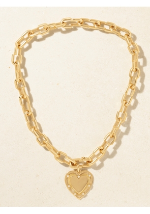 FoundRae - Heart Token Love Medium 18-karat Gold Diamond Necklace - One size