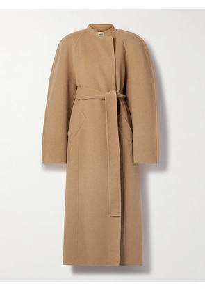 KHAITE - Rothen Oversized Belted Wool Coat - Brown - x small,small,medium