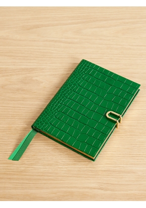 Smythson - Soho Mara 2025 Croc-effect Leather Diary With Slide - Green - One size