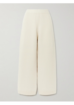 Calle Del Mar - Cashmere Wide-leg Pants - Cream - x small,small,medium,large