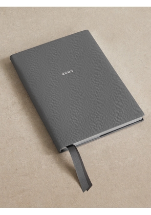 Smythson - Soho Panama 2025 Textured-leather Weekly Diary - Gray - One size